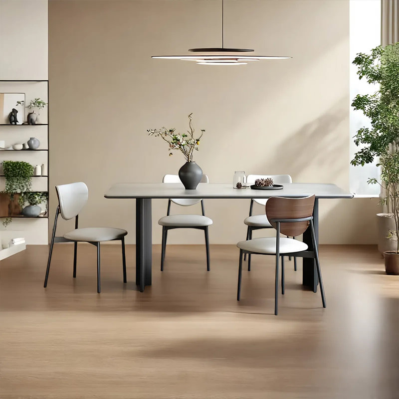 Ensemble de table et chaises de salle à manger exquis, H 29,52 po x L 62,99 po x l 31,49 po