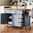 Vintage-Style 52'' Kitchen Island With Drop Leaf, Ample Storage, And Mobile Design For Enhanced Functionality-326175732