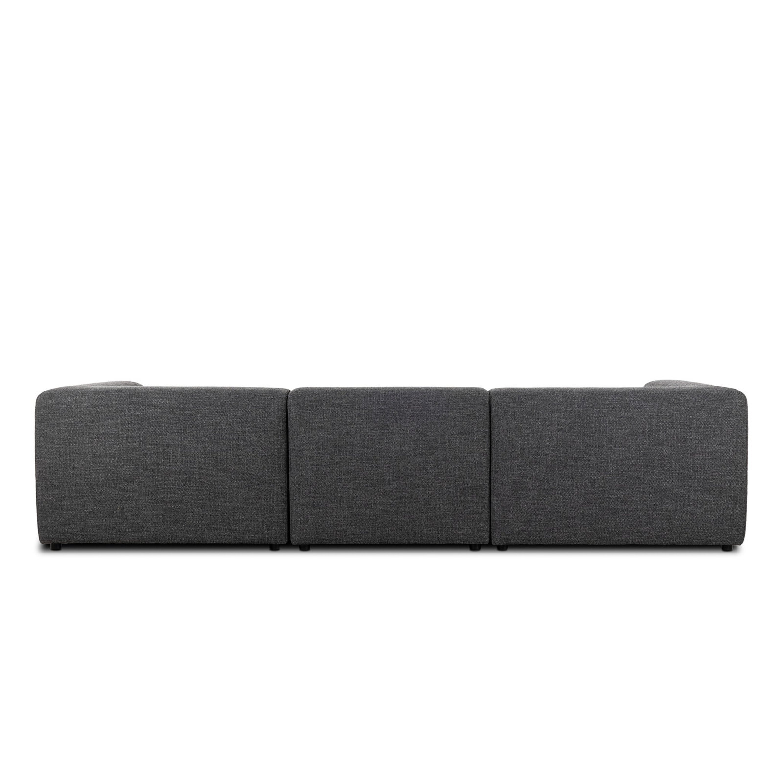 Sectional, Left Hand Facing, Saxon Charcoal Polyester Blend