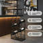 12 Bottle Console Wine Bottle Rack Black