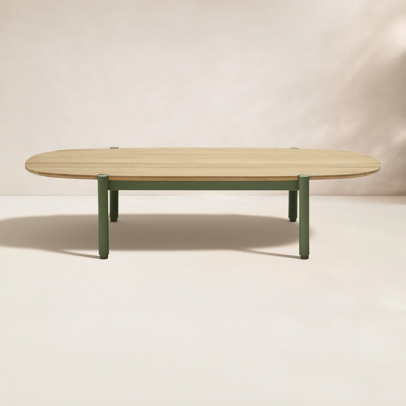 Terra 52'' Teak Outdoor Coffee Table, Olive