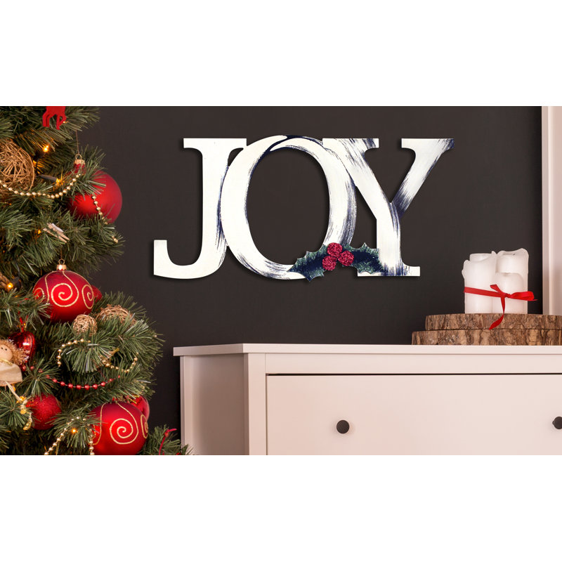Joy avec houx, décoration décorative