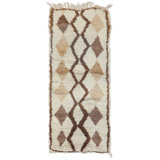 Moroccan Rugs Wool Southwestern Area Rug in Ivory