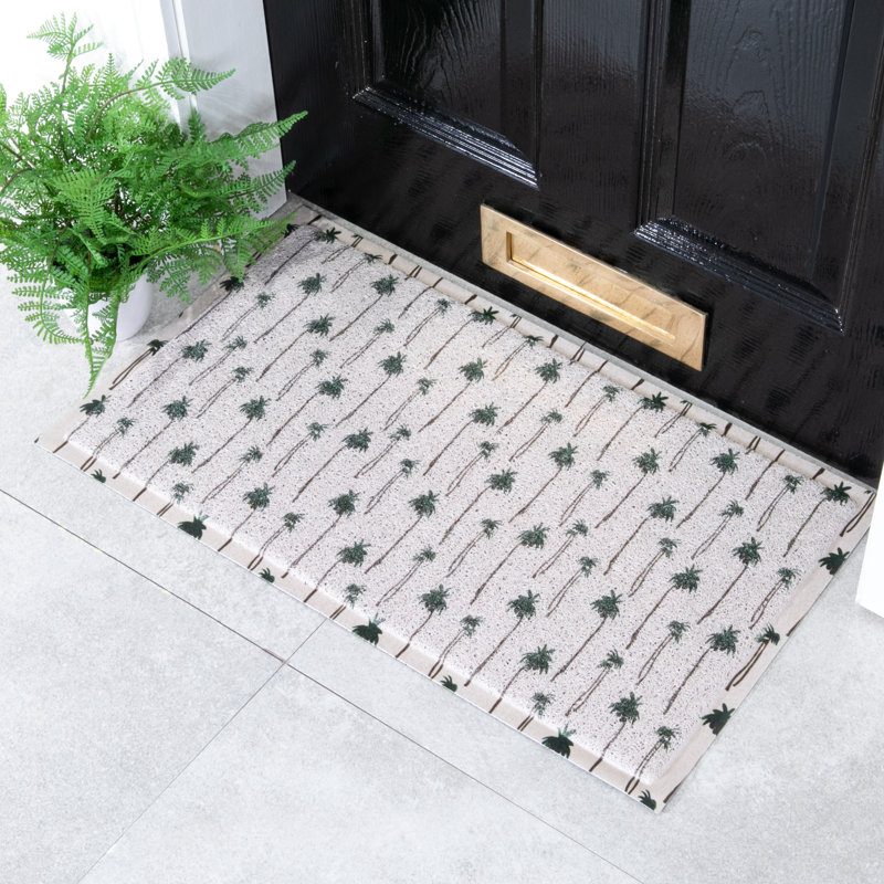 Mudassar Non-Slip Floral Doormat