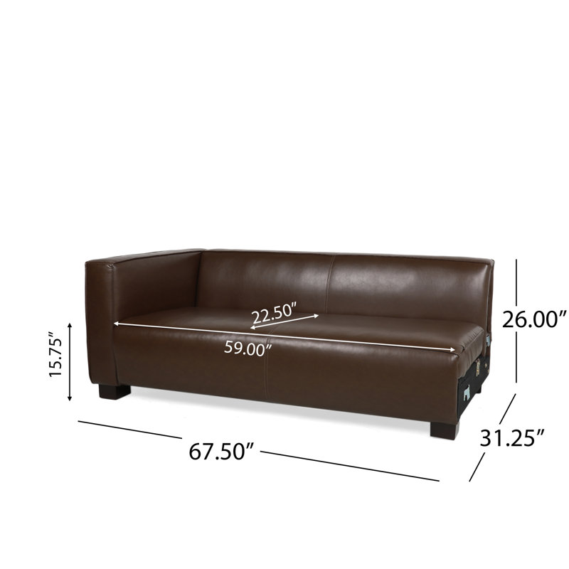 Faux Leather Sectional