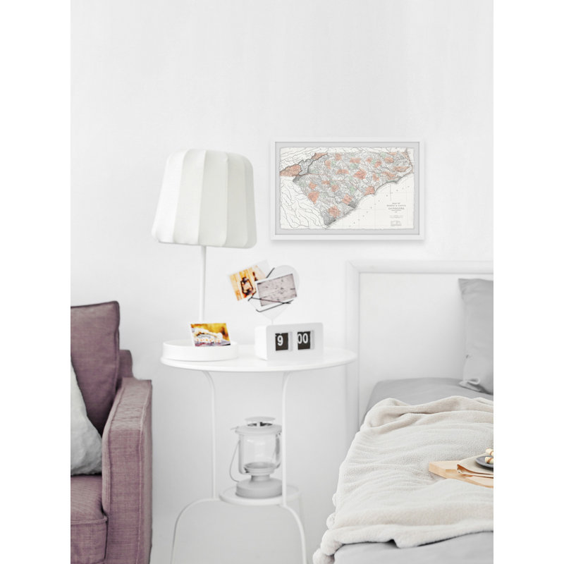 « spot map »-cadre photo imprimé sur papier, H 30 po x l 45 po x P 1,5 po