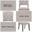 Ensemble de 2 chaises d'appoint en lin beige et chêne gris patiné Bernard