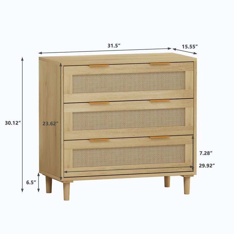 Oak Farmhouse Storage Chest with Extra Deep Drawers