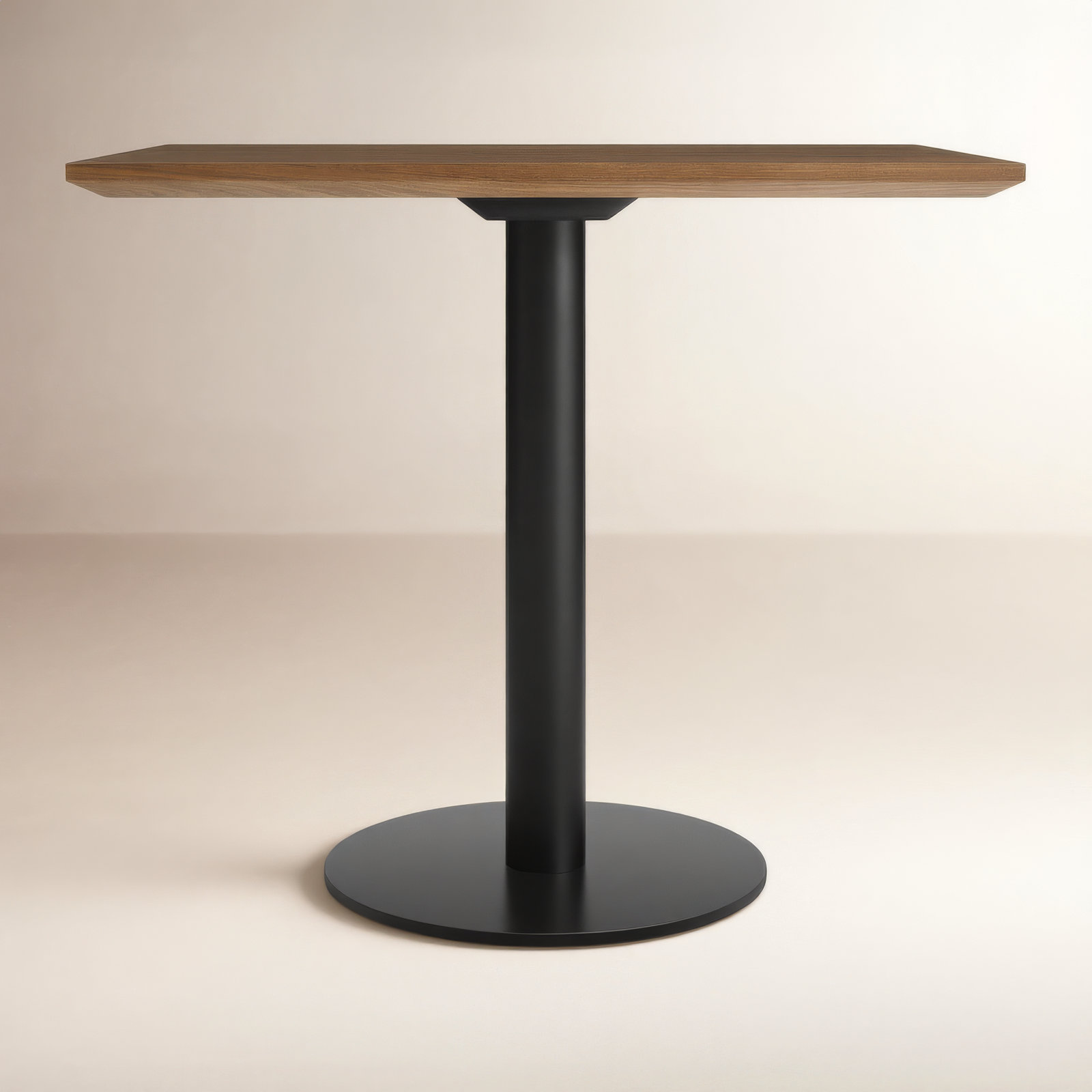 Easy 32'' Dining Table, Walnut, Matte Black