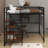 Full Size Loft Metal Bed With Built-In Charging Station And LED Light-1917557686