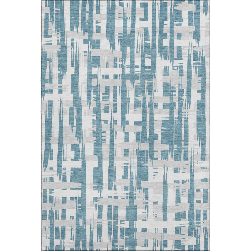 Premium Machine Washable Chelston AMF1849 Stripes Rug, Rectangle 8' x 10'