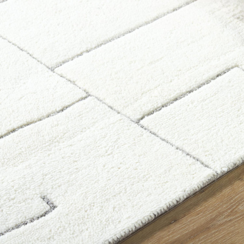 Nixxon Hand Tufted Area Rug, Rectangle 6'6" x 9'