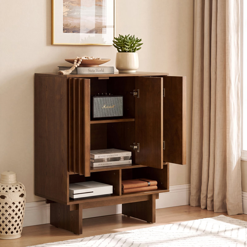 Armoire-buffet 31,6 po Mid-Century, Natural