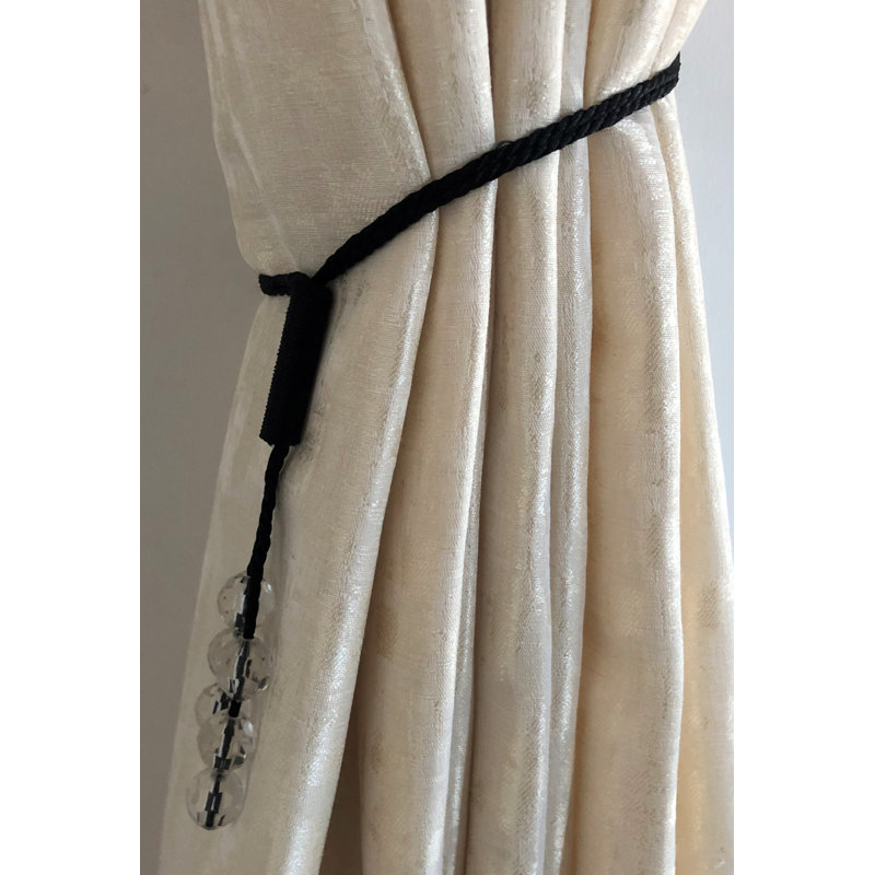 Laszlo 2cm Curtain Holdback/Tieback, Black
