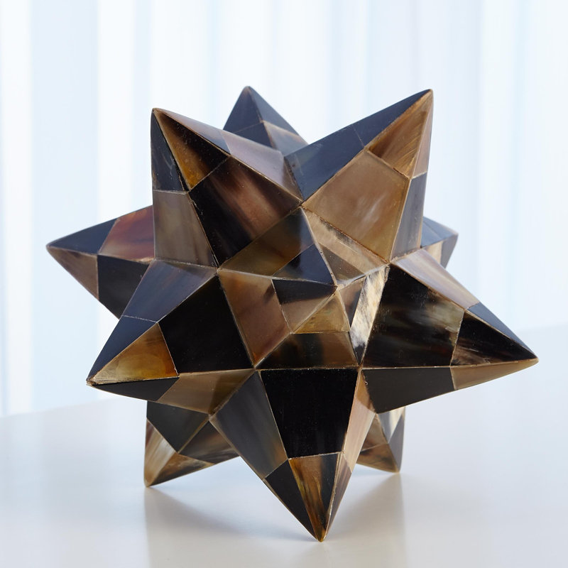 Stellated Dodecahedron-White Bone, Brown