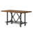 63" Counter Height Dining Table For 6, Industrial Rectangular Bar-Height Table With Sturdy Metal Frame And Footrest, Rustic Brown Tall Kitchen Table For Dining Room