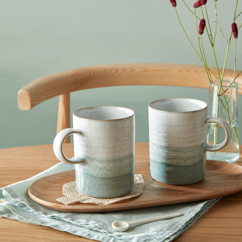 Kiln Green par Denby Ridged Mugs
