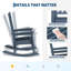 Ensemble de 2 chaises berçantes en poly pour l'extérieur avec table d'appoint - Fauteuil Bercant-1559114411
