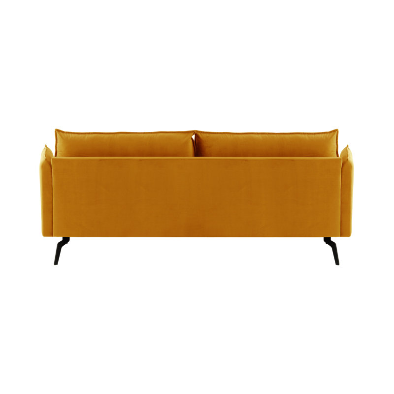 Fauske 2 Seater Sofa, 95cm H x 171cm W x 98cm D, Mustard