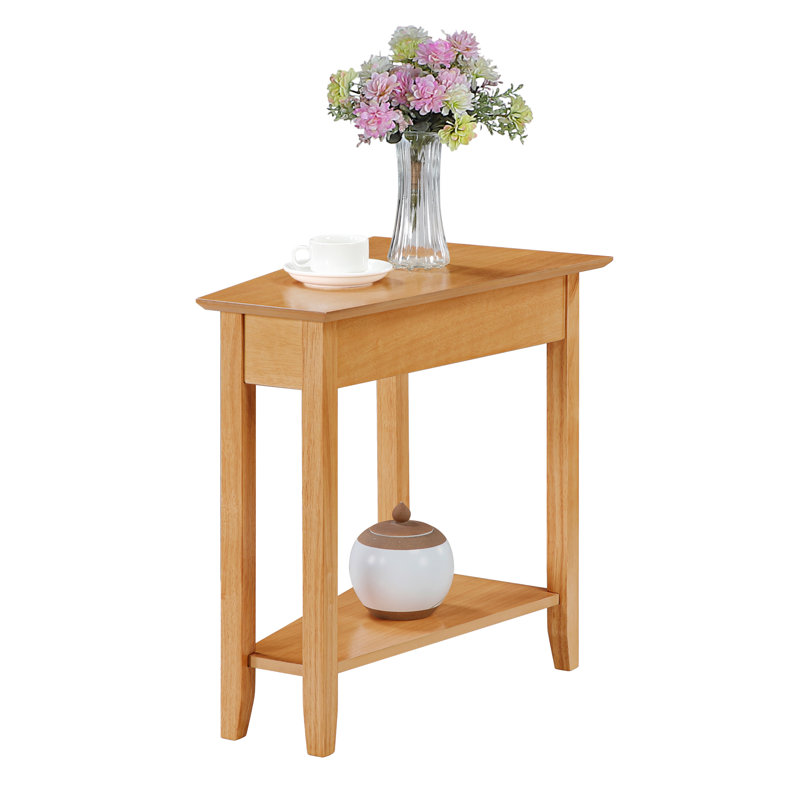 Carbin 24" Tall End Table with Shelf, Honey Oat