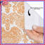 Rideaux de douche orange à motif damas floral extra longs-793348086