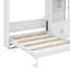 Lit escamotable double avec tablettes