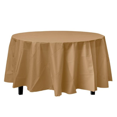 Nicole Fantini Plastic Disposable Round Tablecloth 84"