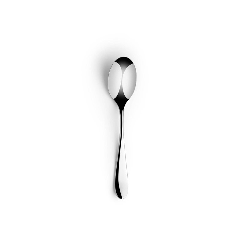 Ensemble de cuillères à dessert en acier inoxydable Prantij | 7,5 po, argent | 12 pièces