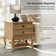 Evars Traditional 3-Drawer Fully Assembled Nightstand with Hidden Drawer and Built-In Power Outlet 