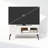 Furinno Claude Mid Century Style TV Stand for TV up to 40 with Wood Legs, Marble White-1981917796