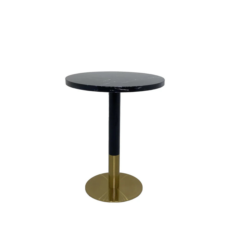 Table de salle à manger ronde Billen, Noir