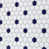 Blanc / pois bleu cobalt