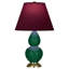 Small Double Gourd Accent Lamp - Sangria, Deep Patina Bronze - Lavender, Plum Shade-583633456-584545643