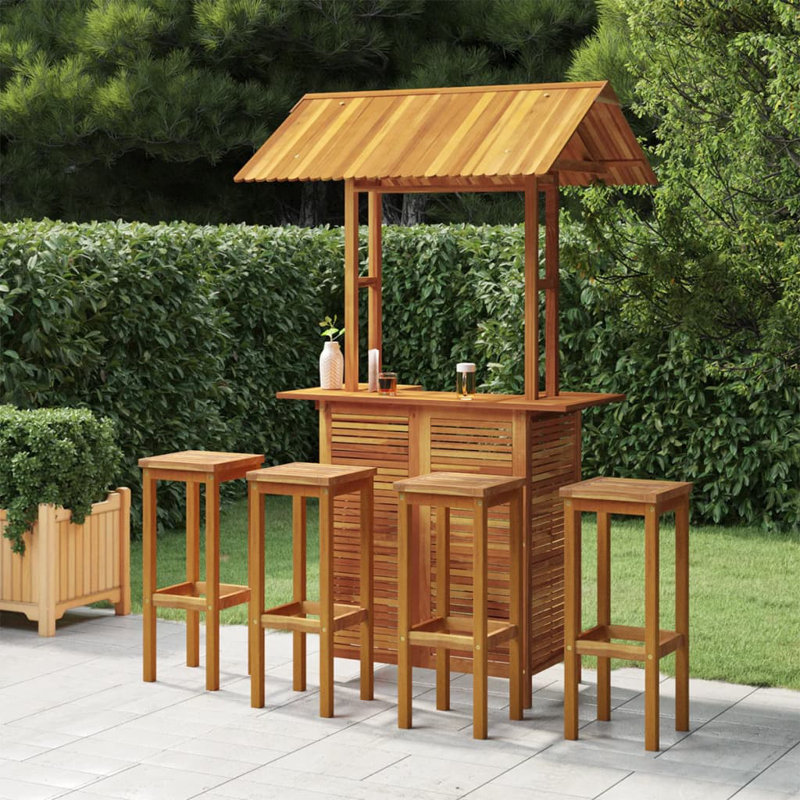 5 Piece Meriwether Garden Bar Set
