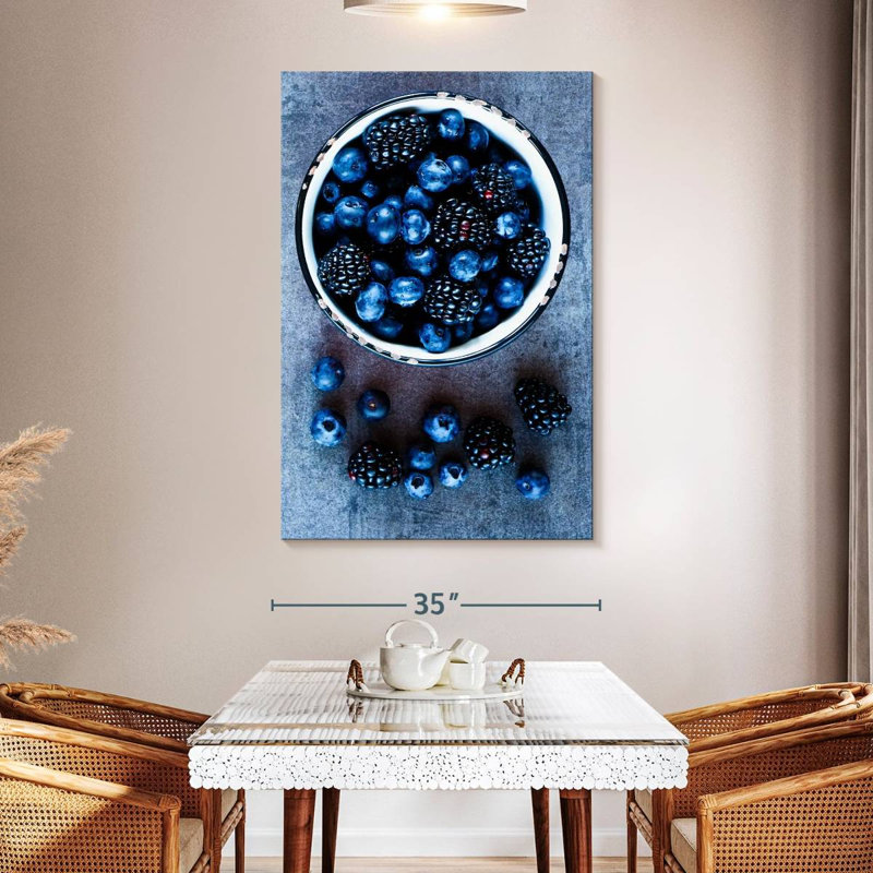 Yarlin Blueberries And Blackberries, 24" H x 16" W