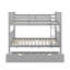 Lit superposé double au-dessus de double avec lit gigogne simple et échelle-1996114704