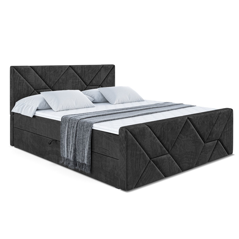 Bed, 140 x 200cm, Black
