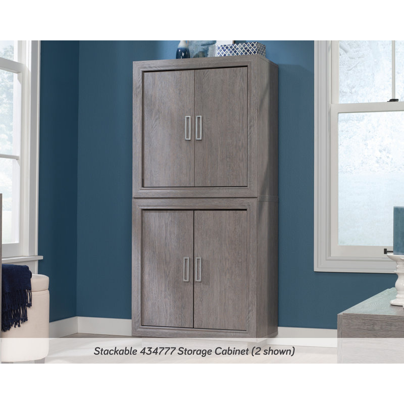 Ashen Oak 2-Door Adjustable Shelf Office Cabinet