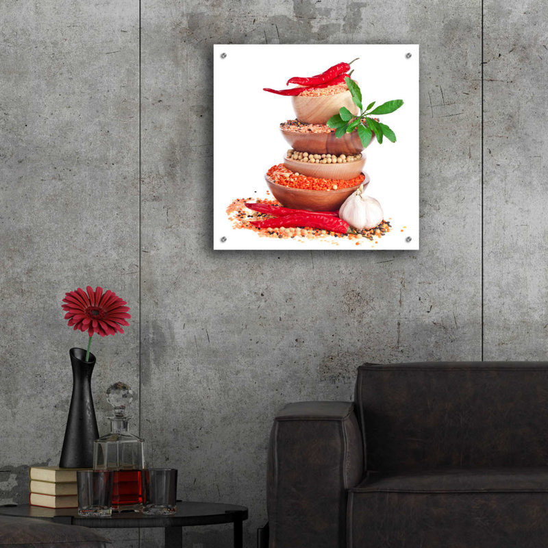 Latitude Run® «Spice Of Life», art mural en verre acrylique,, H 24 po x l 24 po x P 0,2 po