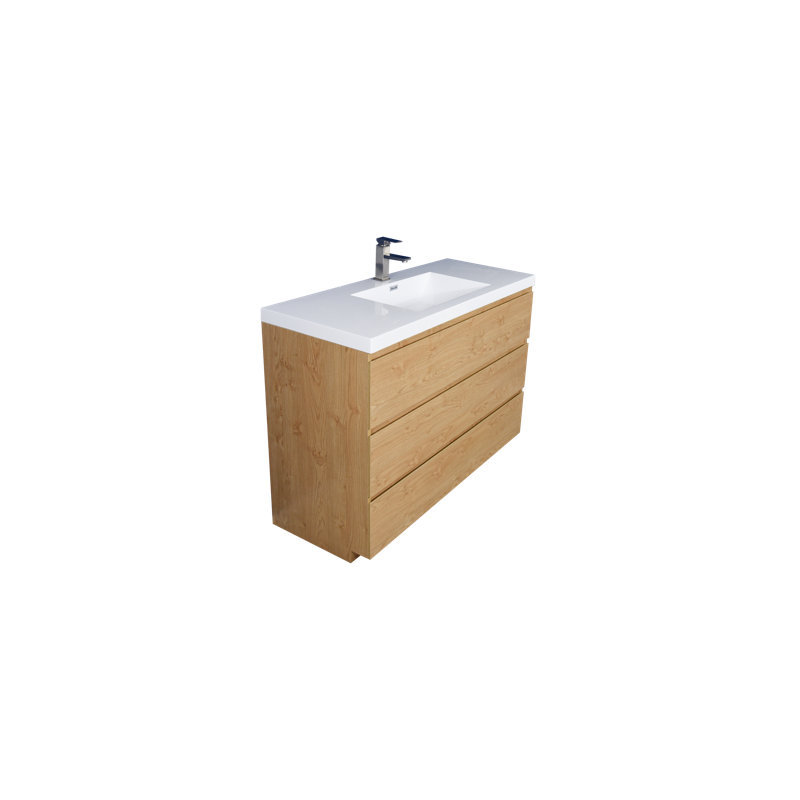 Single Bathroom Vanity Base Only, English Oak
