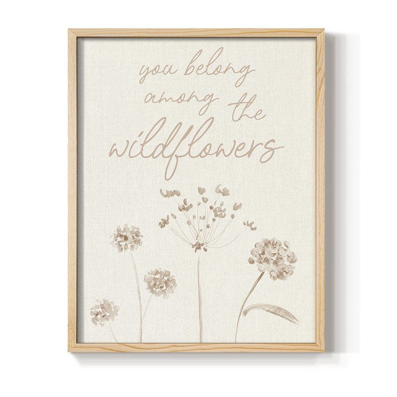 Wildflowers Framed Print - Solid Wood, 21" H x 17" W