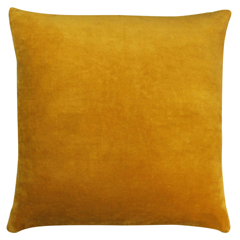 Square Cushion Cover, Pink/Ochre, Pillow Cover Only - No Insert
