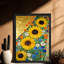 Reproduction d'art encadrée noire de style Klimt-443055642