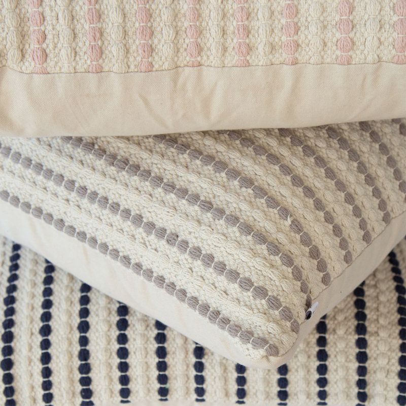  100% Cotton Throw Square Pillow Cover, Rose