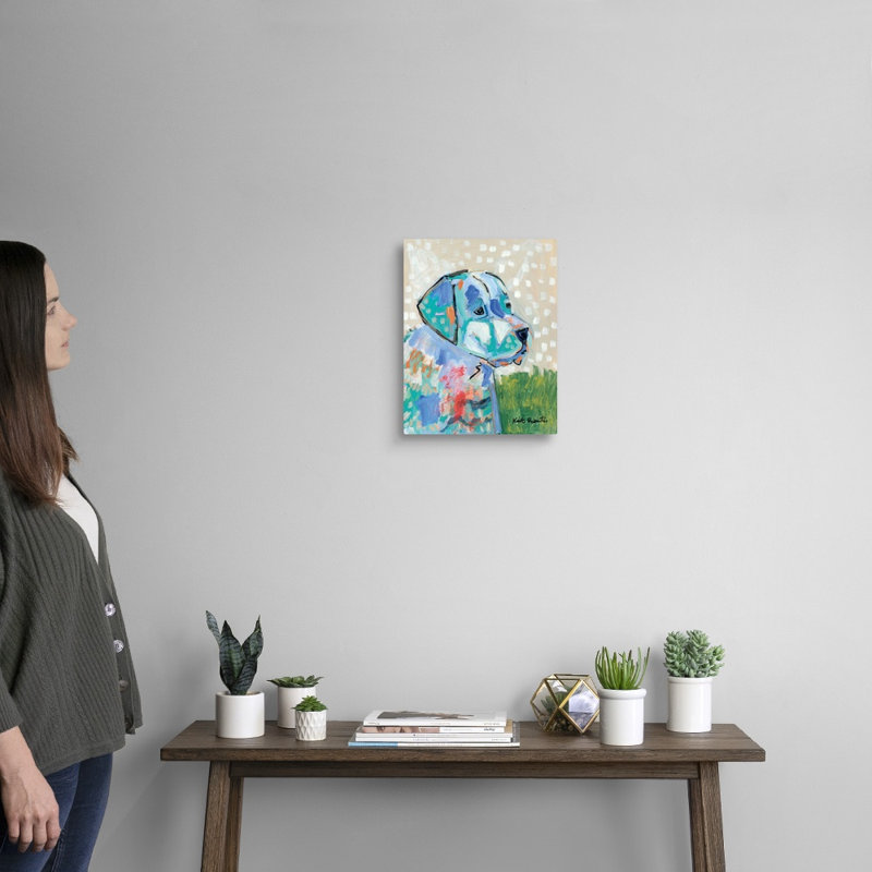 Reproduction d’art sur toile « A good boy » par Kait Roberts, Toile tendue, H 14 po x l 11 po x P 1,25 po