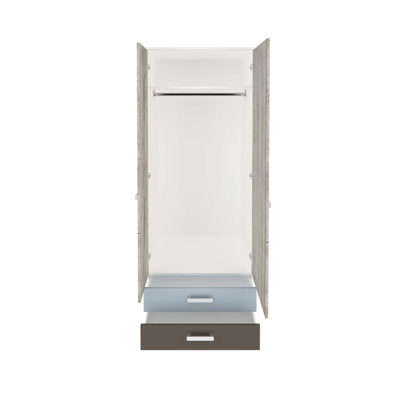 Cothran 2 Door Manufactured Wood Wardrobe