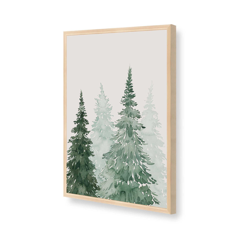Whispering Spruce Shadows II, Cadre ouvert en érable brut, H 21 po x l 17 po