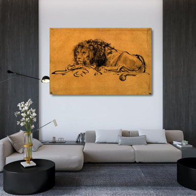 Un lion couché
