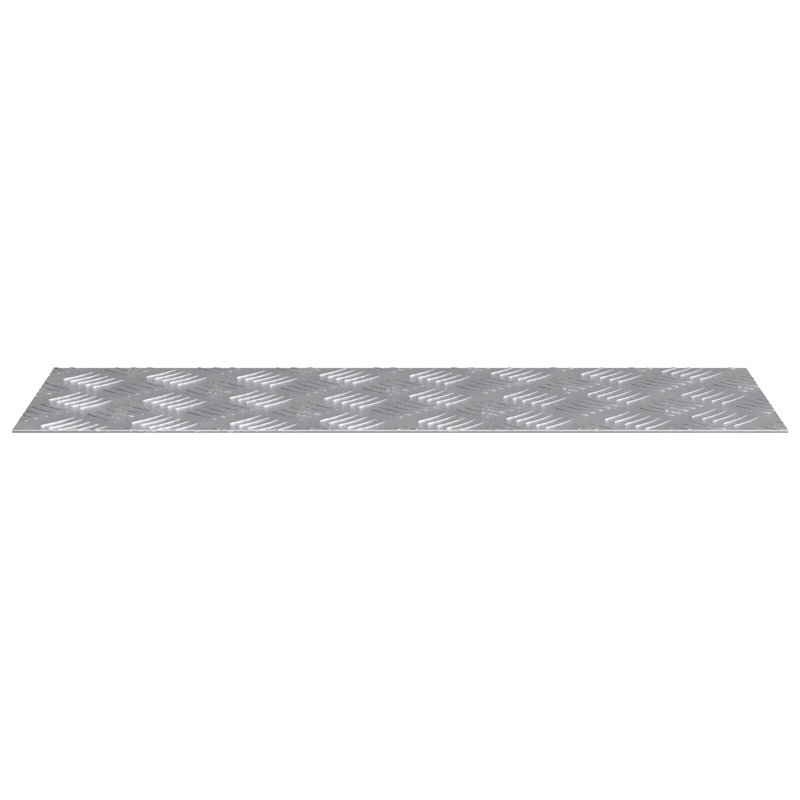 Grey Metal 0.3 Cm Stair Treads Rectangular, Rectangle 20cm x 60cm
