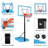 Winado 32.28'' W Steel Pool Basketball Hoop